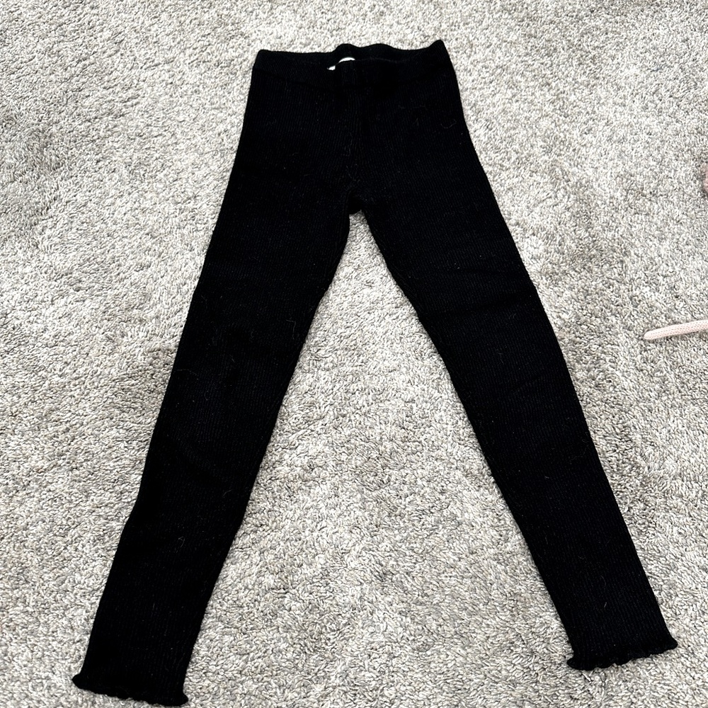 Zara black ribbed leggings
